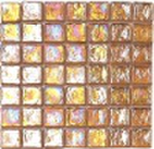 Glass mosaic with light amber color