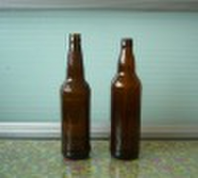amber glass beer bottle (K)