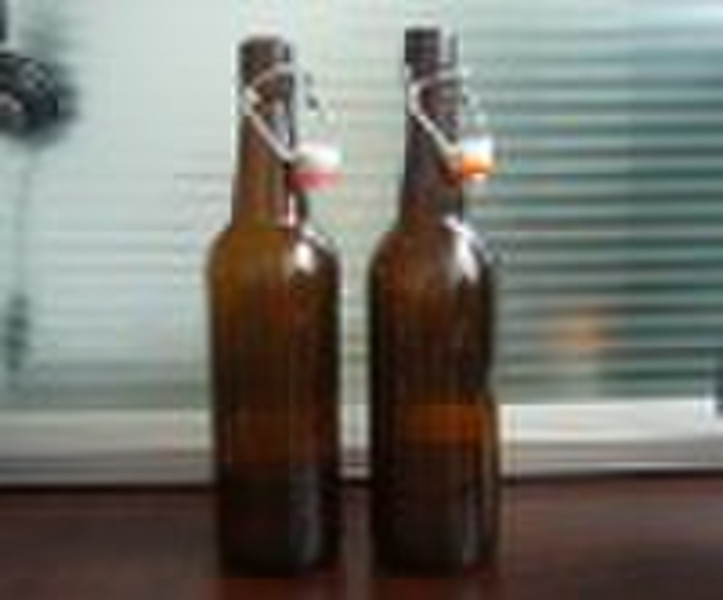 750ml swing top glass beer bottle