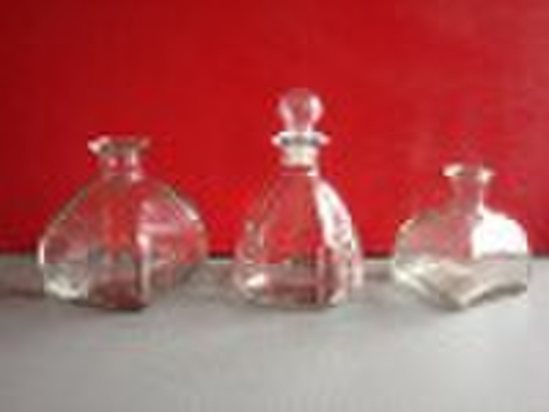 glass perfume bottles with glass caps