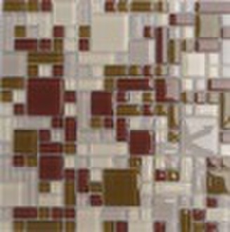 GP02 multiple chip size crystal glass mosaic tile