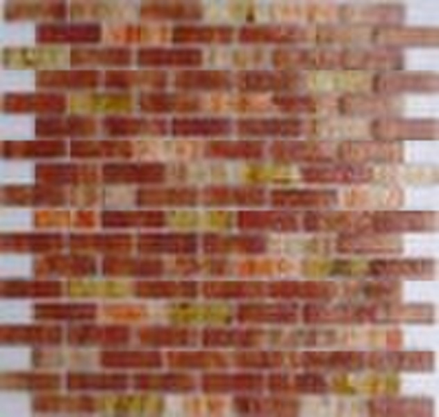 15 * 49 * 6mm Bernstein Glas-Mosaik-