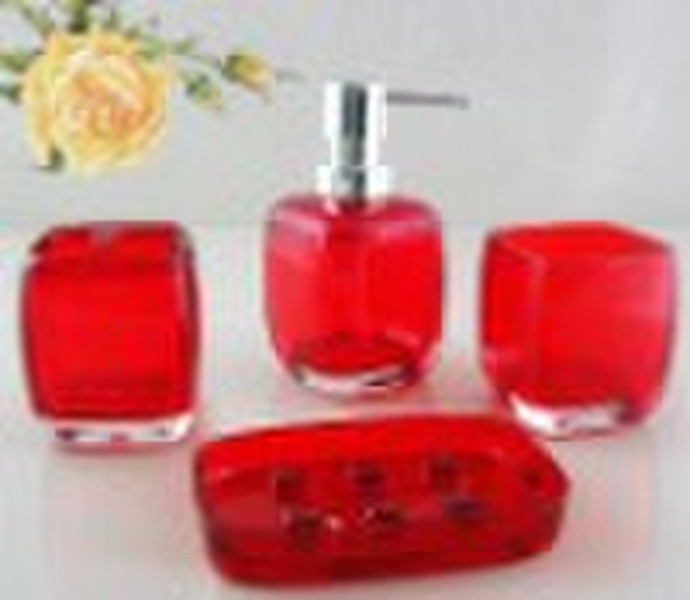 Transparent Red Series Bathroom set