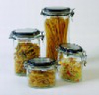 Glass Jar/glass canister/glass storage jar/glass c