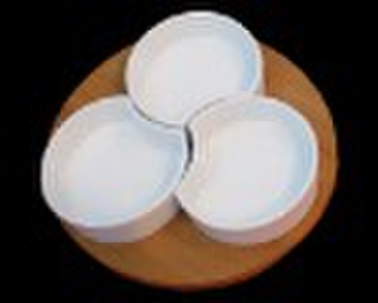 Porcelain Snack Set with Bamboo Tray