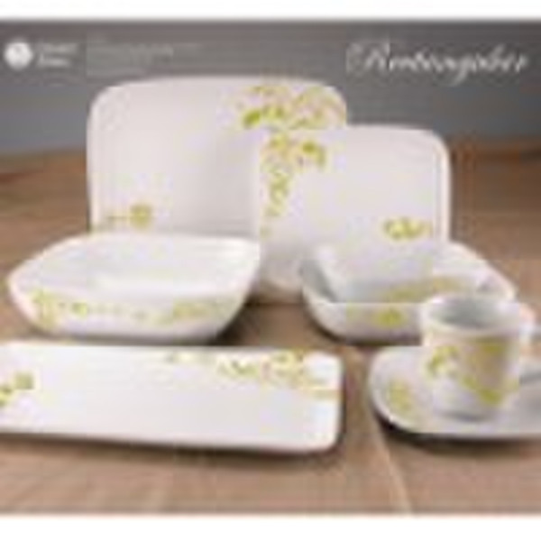 Porcelain Rectangular Dinnerset with modern design