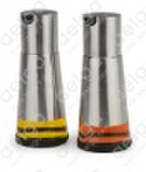 Stainless steel oil & vinegar bottles set