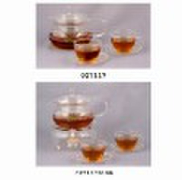 Glass Flower Tea Pot