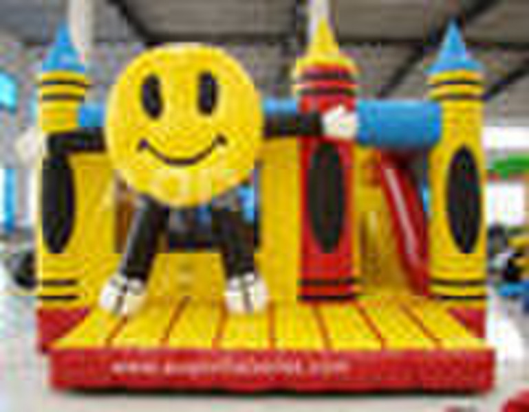 Inflatable bouncer and slide  forest combo  inflat