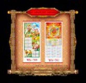 paper calendar /wooden calendar/ cane wallscroll c