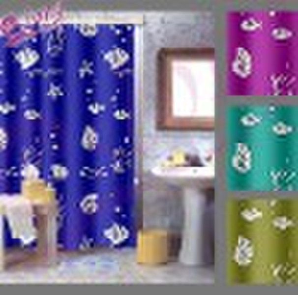 100% Polyester Printed  Shower Curtain(Bathroom Pr