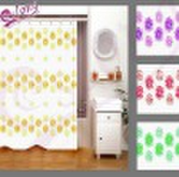 100% Polyester Printed  Shower Curtain(Bathroom Pr