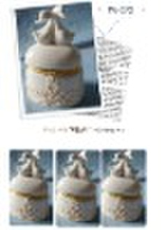 ceramics swan jewel box