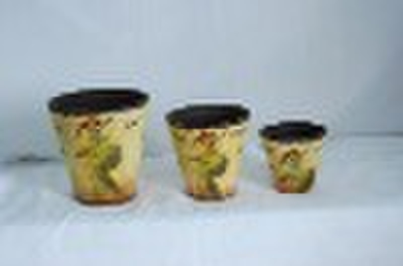 dolomite matte decal   flower pot for spring