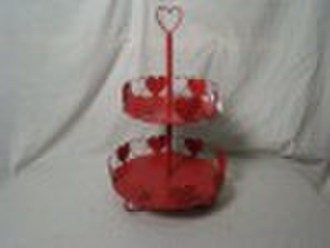 metal heart double plate