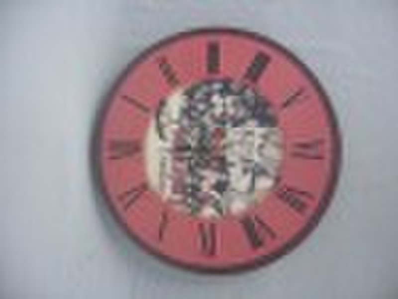 red round metal wall clock for home decoration