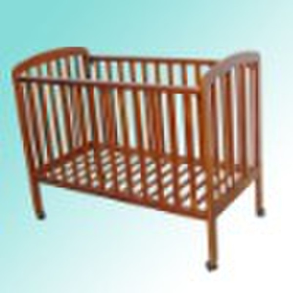 Pure hand wooden baby crib