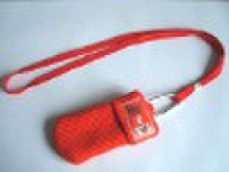 Promotion cell phone pouch with lanyard