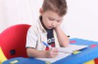 Interlinked desk and stool of toy