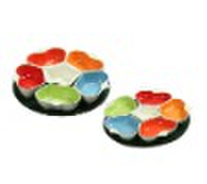 ceramic snack dish set
