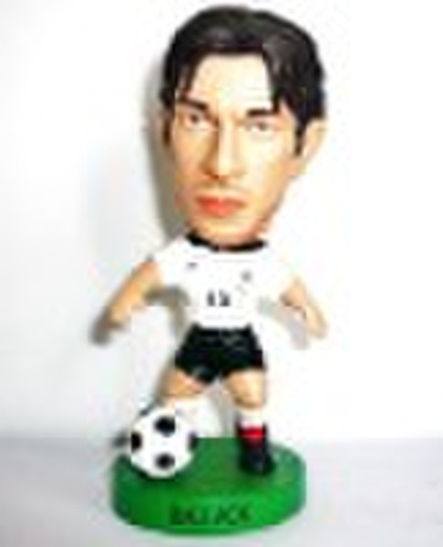 Plastic football star action figure toy