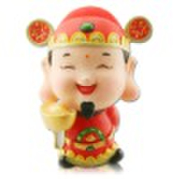 Lucky God of Wealth shape coin bank