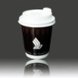 8oz double wall paper cups with lids