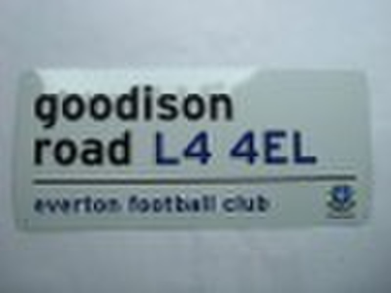 football stadium sign