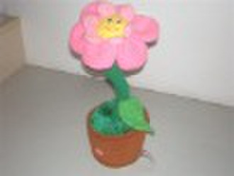 plush  electronic flower toy