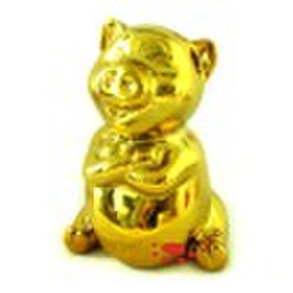 Keramik Gold Pig Coin Bank (PCMK0007)