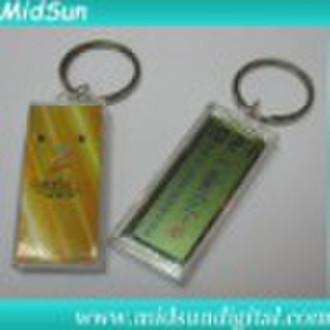 2 leds powered LCD Solar keychain