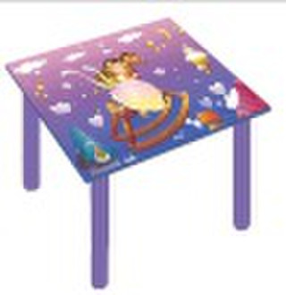 wooden children table and chair