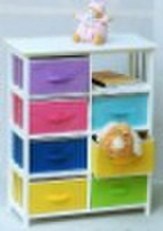 wooden fabric storage bin