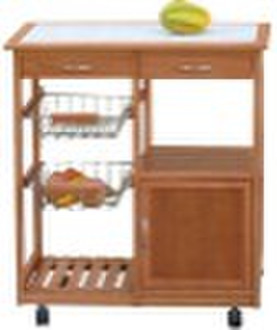 wooden kitchen trolley / kitchen cart