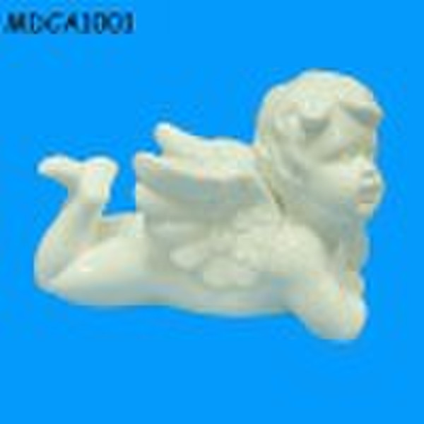 lying angel ceramic decoration