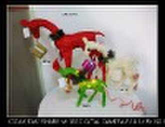 Sisal Christmas reindeer with lights