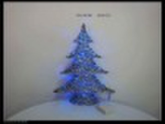Rattan christmas tree with lights