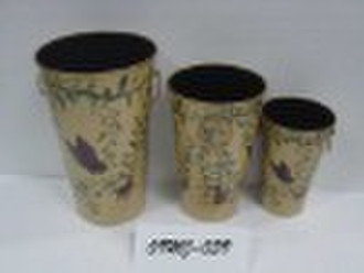 set of 3 Metal Flowerpot