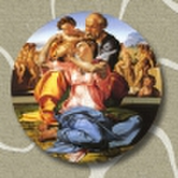 Round stretched canvas printing