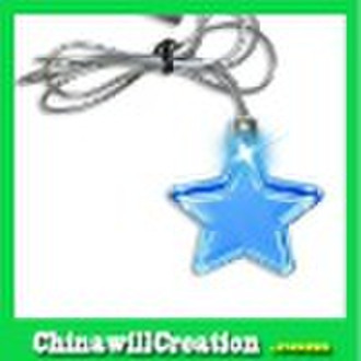 LED Flashing Necklace in Star Design