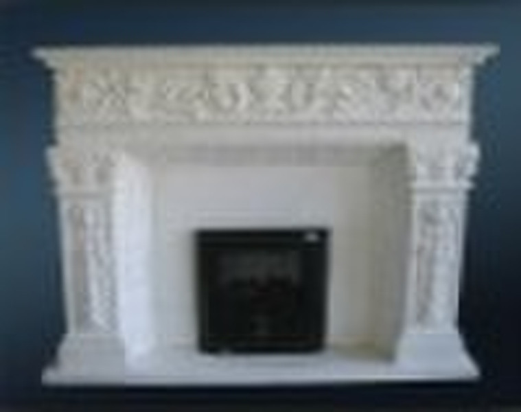 carved marble fireplace