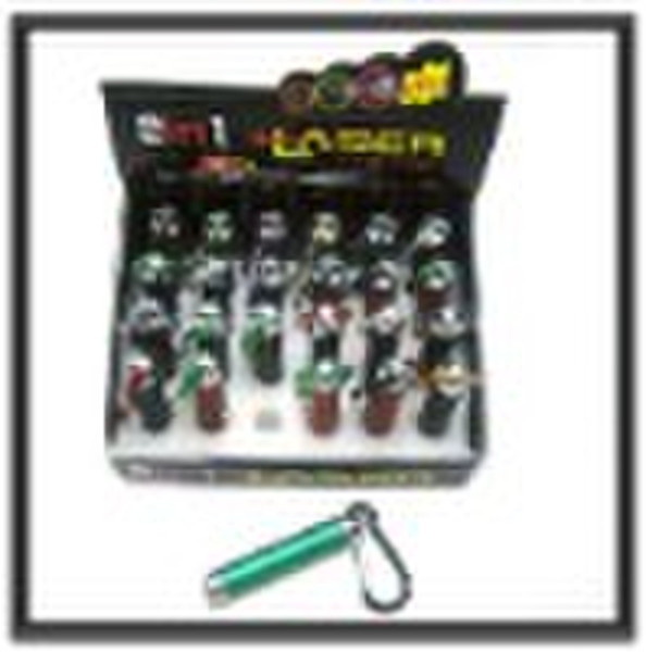 Laser Pointer Flashlight Keychain With LED