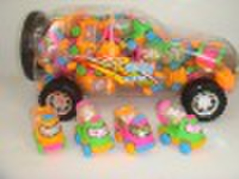 mini cartoon car with candy