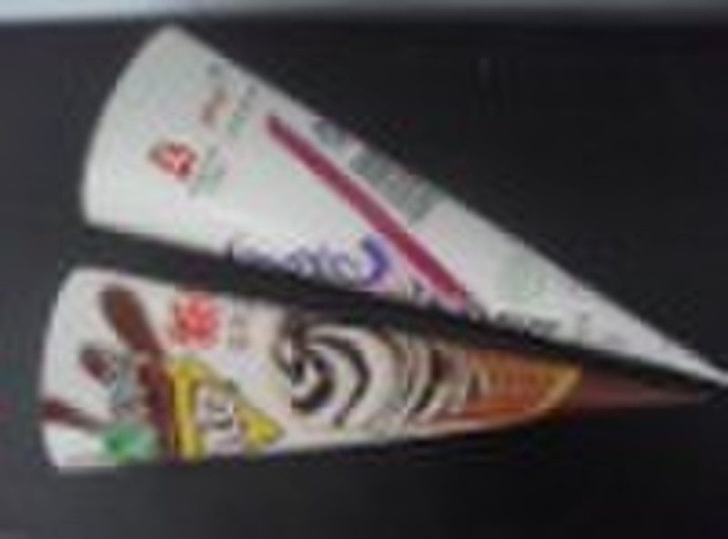 ice cream white kraft paper cone