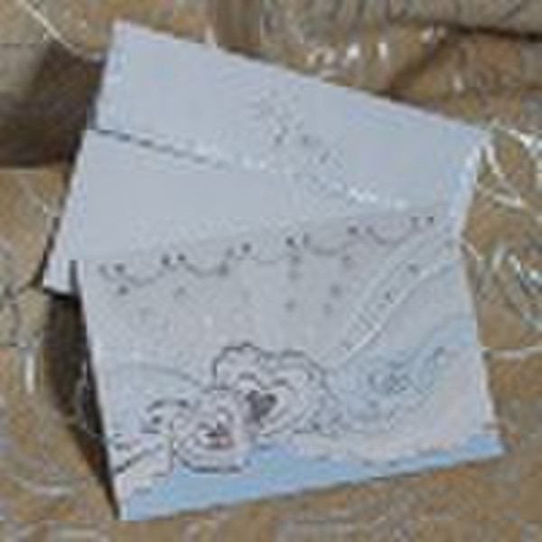 invitation card with 2 sweet hears and pretty patt