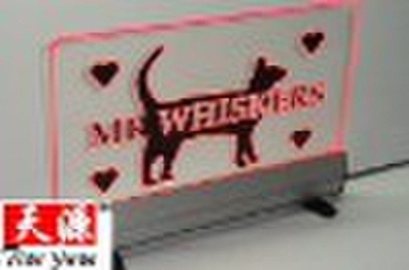 Advertising acrylic  led sign for pets