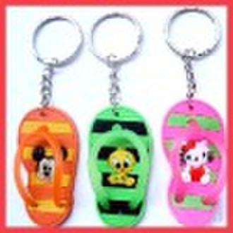 cute 2D or 3D pvc keyring with shoes