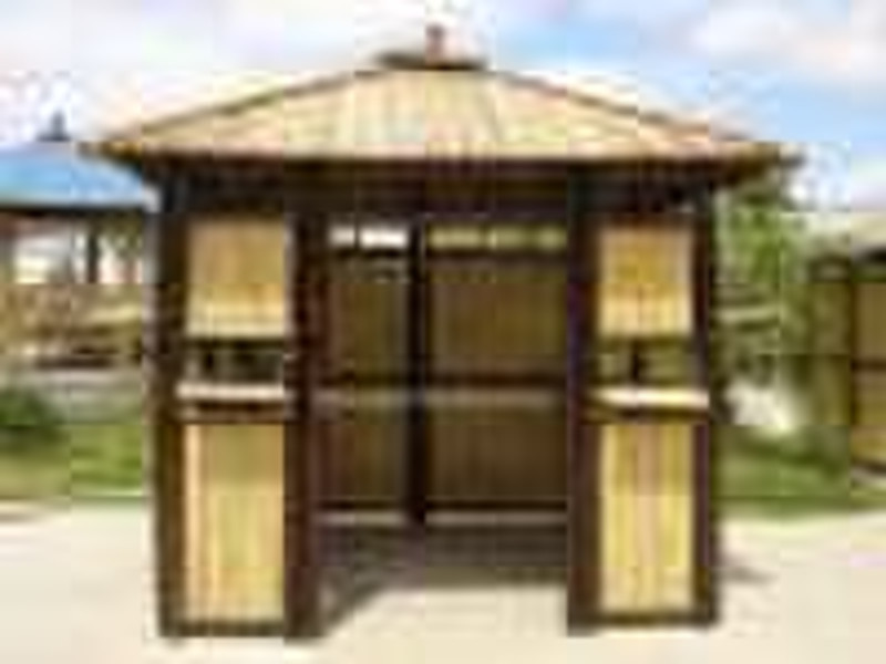 Bamboo Hot Tub Gazebo (Wooden Frame)