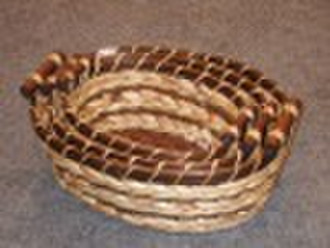 oval  water hyacinth storage basket