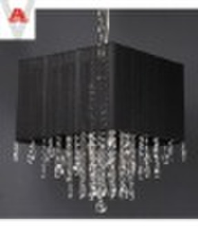 sqare crystal chandeliers with black shadeA044